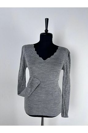 پلیور طوسی زنانه ساده SOFT - کد 900832533