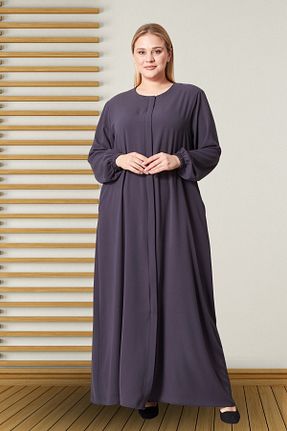 لباس سایز بزرگ بنفش زنانه Medine İpeği Ferace - کد 900890475