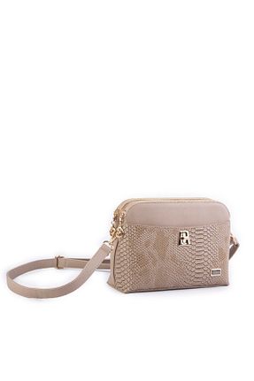 کیف پستچی بژ زنانه چرم مصنوعی Nas Bag - کد 819686335