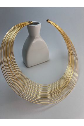 گردنبند استیل ( فولاد ) طلائی زنانه استیل ضد زنگ Pinardesign - کد 900911276