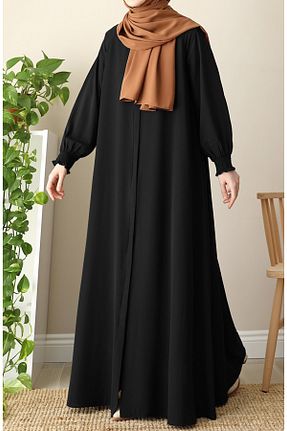 کلاه و ابایا مشکی زنانه پنبه پلی استر suhneva - کد 740190796
