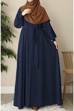 کلاه و ابایا سرمه ای زنانه پنبه پلی استر suhneva - کد 855715352