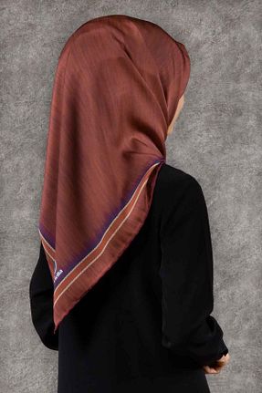 روسری قهوه ای پلی استر VİOLLA - کد 900965138