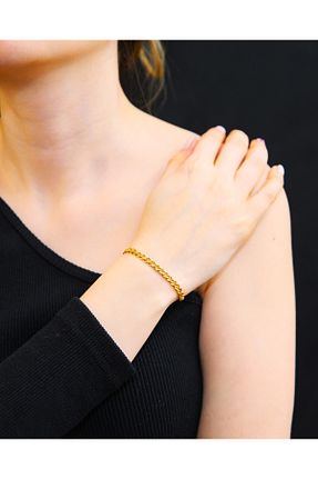 دستبند استیل (فولاد) طلائی زنانه استیل (فولاد) MARCİELO Accessories - کد 900727596