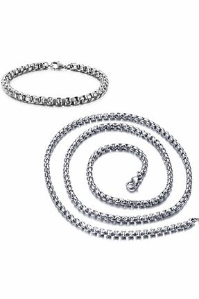 دستبند استیل (فولاد) طوسی مردانه استیل (فولاد) Chavin - کد 319247437