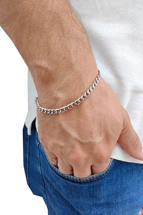 دستبند استیل (فولاد) طوسی مردانه استیل (فولاد) Chavin - کد 830987060