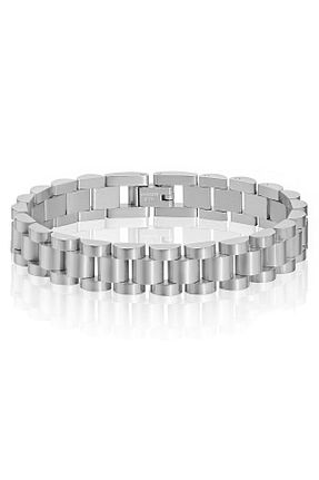 دستبند استیل (فولاد) طوسی مردانه استیل (فولاد) Chavin - کد 32095820
