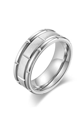 انگشتر استیل (فولاد) طوسی مردانه استیل (فولاد) Chavin - کد 789572004