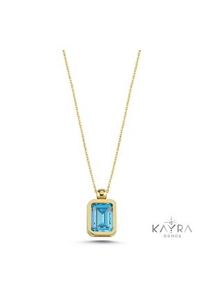 گردنبند نقره زرد زنانه 925 عیار Kayra Mücevher - کد 702704157