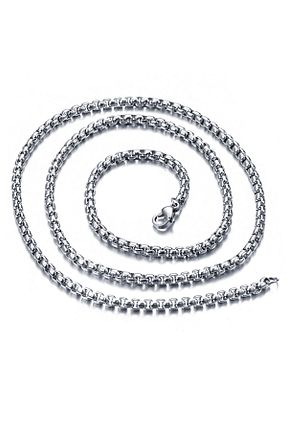 گردنبند استیل ( فولاد ) سفید مردانه استیل (فولاد) Chavin - کد 31109804