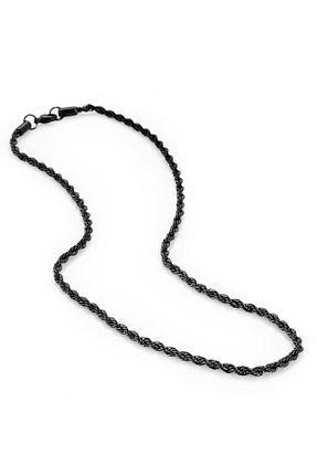 گردنبند استیل ( فولاد ) مشکی مردانه استیل (فولاد) Chavin - کد 31109787