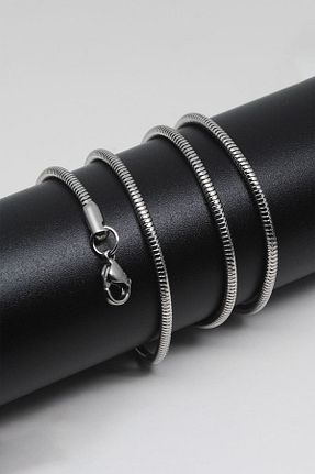 دستبند استیل (فولاد) طوسی مردانه استیل (فولاد) Chavin - کد 777067662