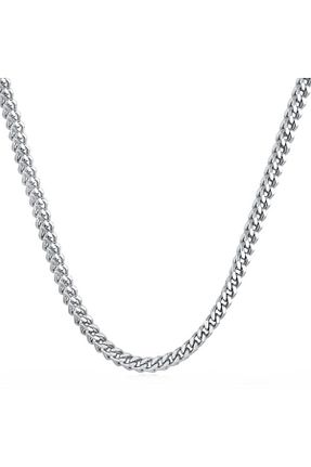 گردنبند استیل ( فولاد ) طوسی مردانه زنجیر Chavin - کد 31109455