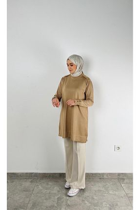 تونیک قهوه ای زنانه بافتنی SOFT - کد 901140879