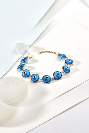 دستبند نقره آبی زنانه 925 عیار Nox Jewelry - کد 900775146