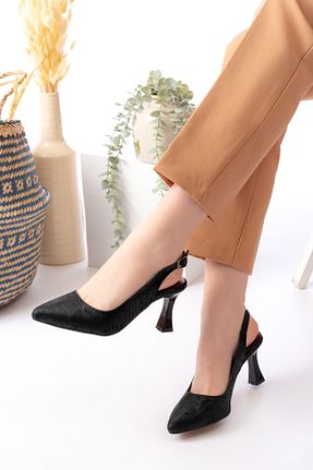 کفش پاشنه بلند کلاسیک مشکی زنانه چرم مصنوعی Nubbock - کد 901138069