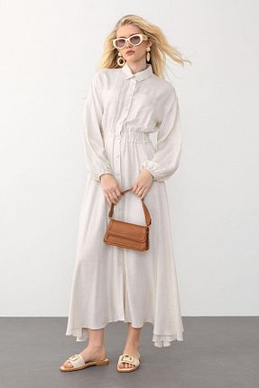 لباس حجاب بژ زنانه رگولار Olcay - کد 901149016