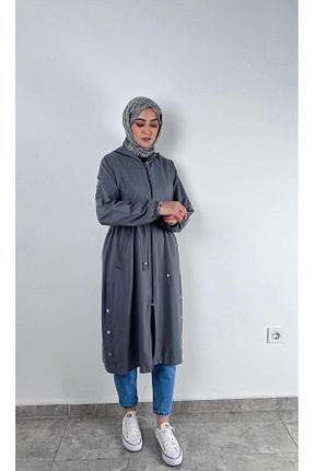 بادگیر و بارانی طوسی زنانه پنبه پلی استر SOFT - کد 902257093