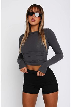 بلوز طوسی زنانه ساده NovaMark - کد 889719322