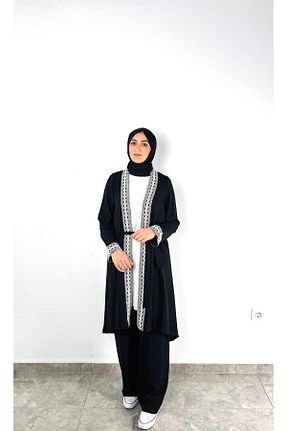 ست بالاتنه و پائین تنه مشکی زنانه لیکرا SOFT - کد 901159788