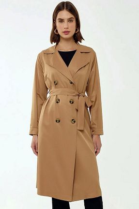 ترنچکت قهوه ای زنانه پلی استر MissThetis - کد 902256629