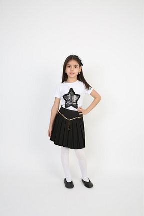 ست بالاتنه و پائین تنه مشکی بچه گانه مخلوط پلی استر Dıgıl Kids - کد 902262258