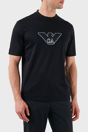 تیشرت سرمه ای مردانه رگولار Emporio Armani - کد 902333171