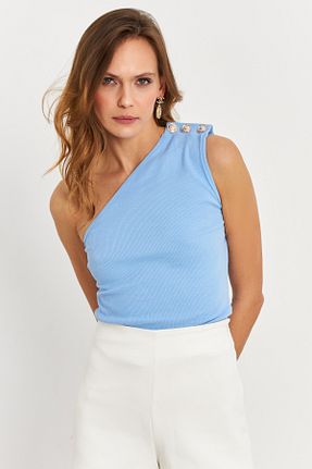 بلوز آبی زنانه ساده Cool & Sexy - کد 900526614