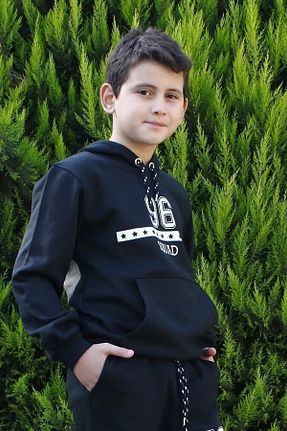 ست بالاتنه و پائین تنه مشکی بچه گانه بافت FYK KİDS - کد 335696936