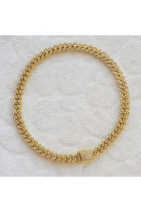 گردنبند استیل زرد زنجیر کد 134177836