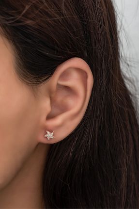 گوشواره نقره صورتی زنانه 925 عیار NEREZE - کد 135116566