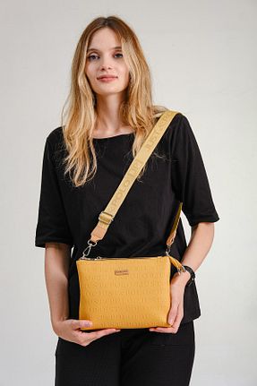 کیف دوشی زرد زنانه چرم مصنوعی Just Polo - کد 152796570