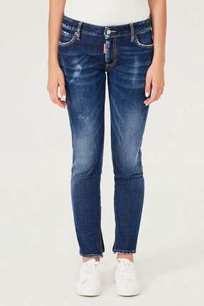 شلوار جین سرمه ای زنانه پاچه تنگ DSquared2 - کد 135835217