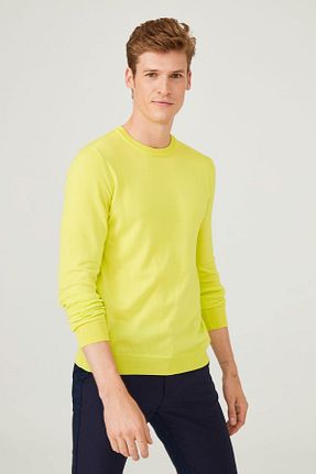 پلیور زرد مردانه ساده Trussardi Jeans - کد 135906747