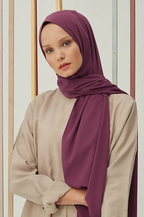 شال بنفش زنانه Medine İpeği Levidor - کد 135970776