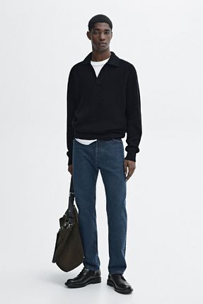 شلوار جین آبی مردانه پاچه لوله تفنگی Massimo Dutti - کد 899998214