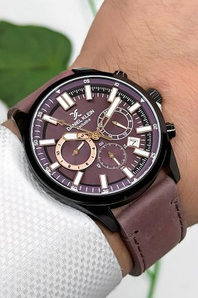 ساعت مچی قهوه ای مردانه 45 میلی متر Daniel Klein - کد 855472342