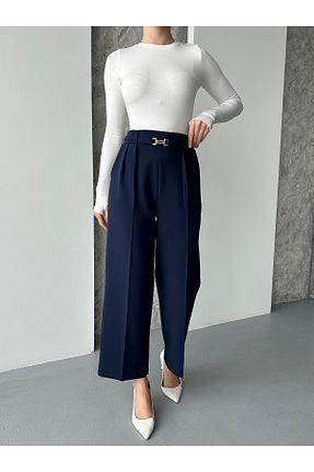 شلوار پارچه ای سرمه ای زنانه بلند feiruz - کد 900089255