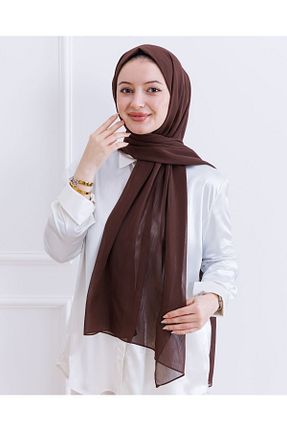 شال قهوه ای زنانه شیفون Butik - کد 900097536