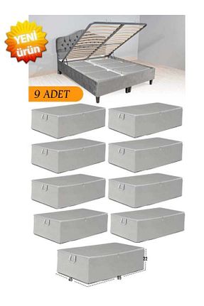 خورجین طوسی خط کشی DEMİROĞLU EV TEKSTİL - کد 901287495
