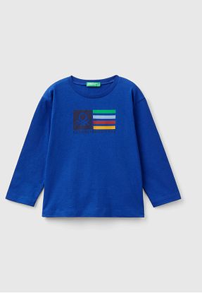 تیشرت آبی بچه گانه رگولار United Colors of Benetton - کد 900138688