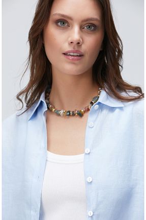 گردنبند جواهر رنگی زنانه Network - کد 900121678