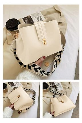 کیف دوشی بژ زنانه چرم مصنوعی Rimense - کد 900156820