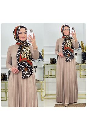 لباس حجاب بژ زنانه Relaxed NİSUM MODA - کد 890741705