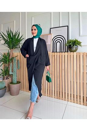 تونیک حجاب مشکی زنانه پلی استر NİSUM MODA - کد 895609626