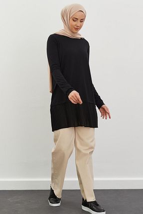 تونیک حجاب مشکی زنانه ویسکون NİSUM MODA - کد 892255055
