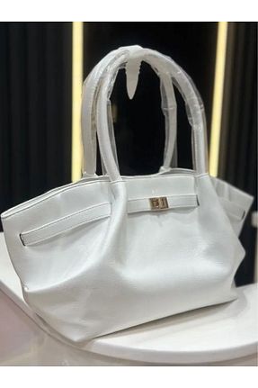 کیف دوشی سفید زنانه چرم مصنوعی Çanta Trend - کد 900180935
