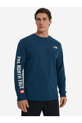 سوئیشرت آبی مردانه ساده The North Face - کد 901326288
