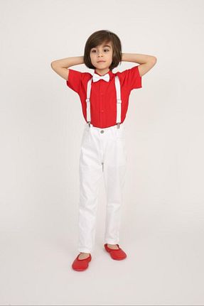 ست بالاتنه و پائین تنه قرمز بچه گانه پنبه ای Dıgıl Kids - کد 901376674