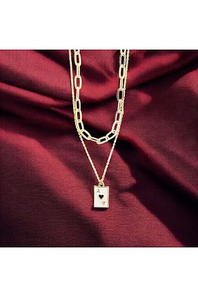 گردنبند استیل ( فولاد ) زرد زنانه استیل (فولاد) İkraJewelry - کد 900229747